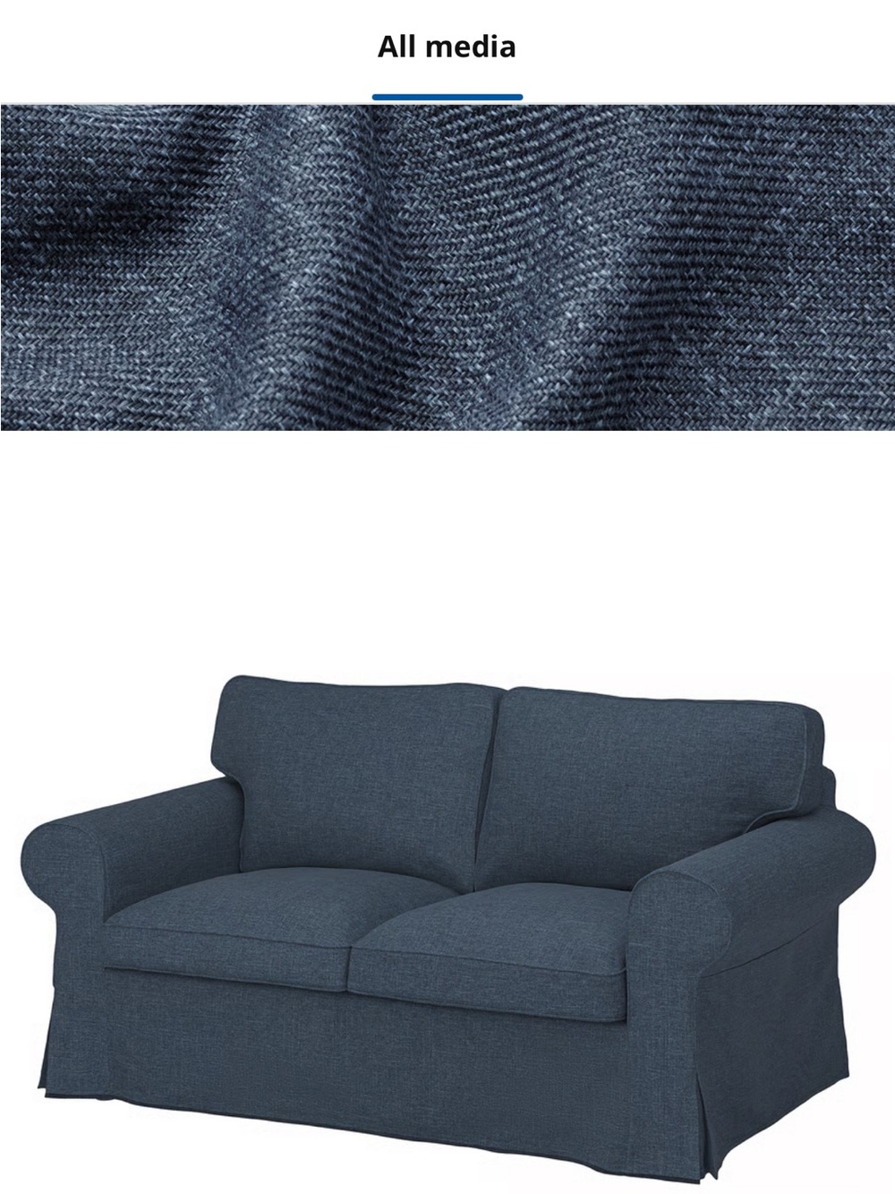 Ikea slipcovers Navy Blue Loveseat